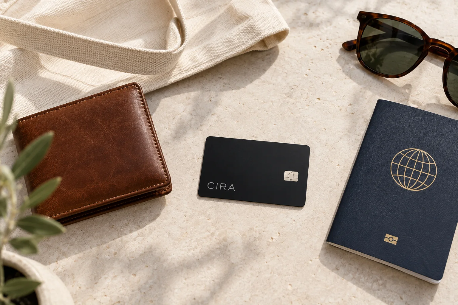 Wallet card tracker and travel essentials