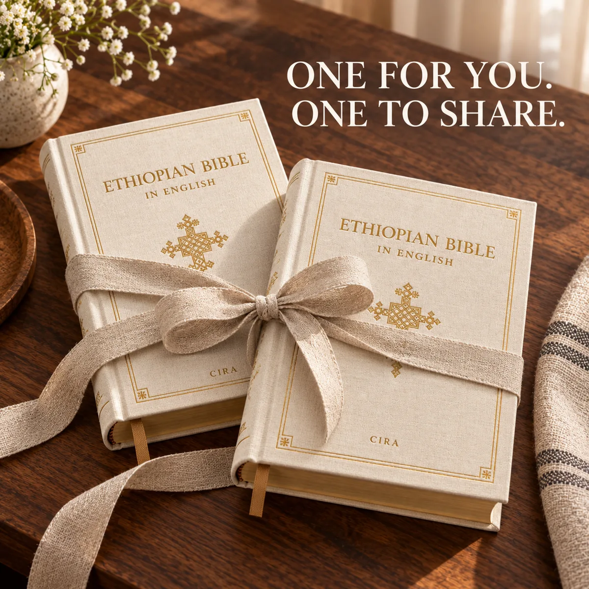 Two Bible copies for gifting
