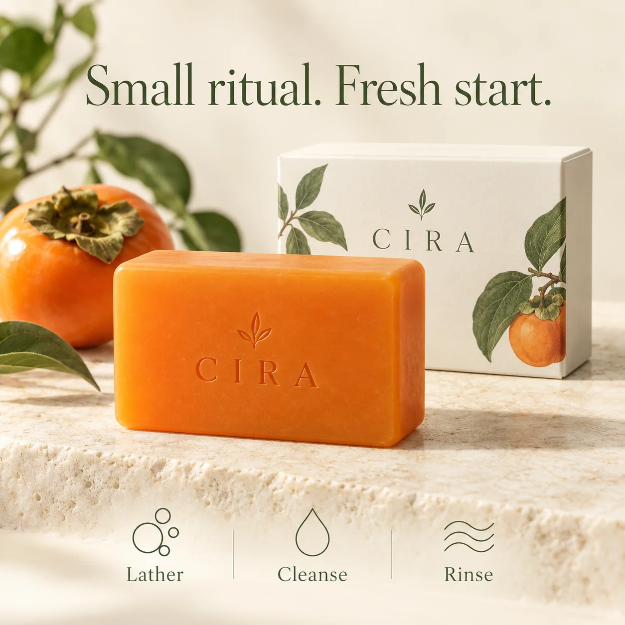 Lather cleanse rinse